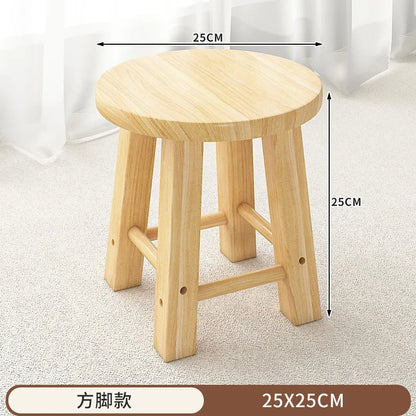 Massivholz kleiner Hocker Log einfacher niedriger Hocker Kinder kleiner Holz hocker nach Hause kleine Bank Schuh hocker Couch tisch runder Hocker