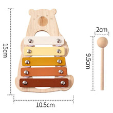 Lade das Bild in den Galerie-Viewer, Kinder Holz Montessori Musikinstrumente - Rassel Glocke Trommel Xylophon Percussion für Baby Frühe Pädagogische Entwicklung

