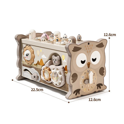 Montessori-Spielzeug für Kinder, magnetisch, Angeln, Eule, beschäftigt, Brett, Maulwurf, Spielnummer, Xylophon, sensorisch, pädagogisch, 3-Jahres-Geschenke für Kleinkinder
