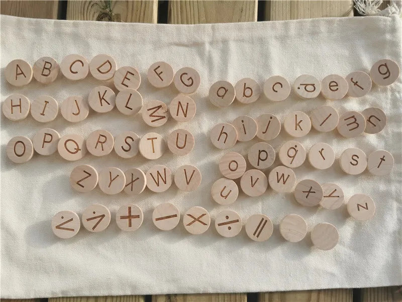 Montessori Sinnes Holzspielzeug Buche Caculate Halbtablett Hundert Brett mit Filzkugeln Alphabete Zahlen Kreatives Spielen