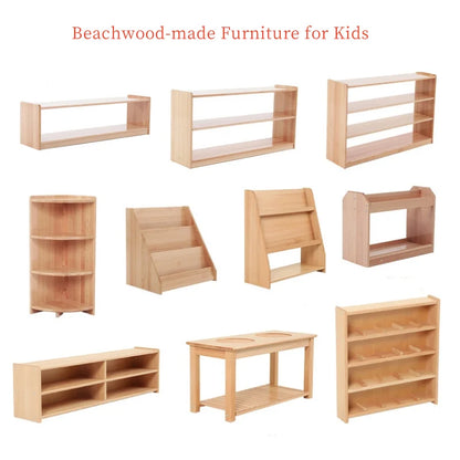 Montessori Möbel Kinder Strand holz Regal/Schrank/Tisch/Teppich Ständer/Schrank Materialien für Kindergarten Kindertag stätte