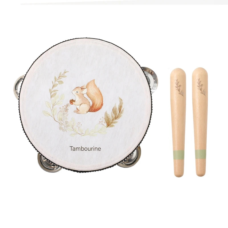 Montessori-Musikinstrumente aus Holz für Babys, Xylophon, Rassel, Trommel, Musikaufhaltung, Lernspielzeug, Weihnachtsgeschenk