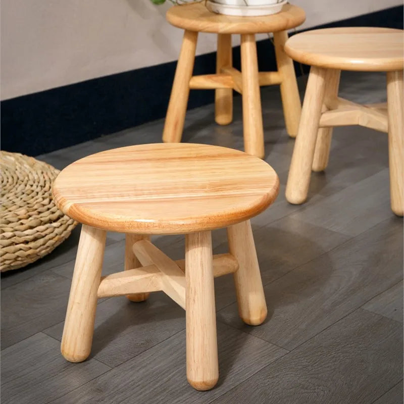 Massivholz kleiner Hocker Log einfacher niedriger Hocker Kinder kleiner Holz hocker nach Hause kleine Bank Schuh hocker Couch tisch runder Hocker