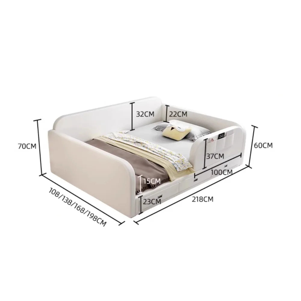 Schlafzimmer Moderne Bett Ästhetische Luxus Kopfteil Kinder Bett Lagerung 180x200 Cama De Lujo Para Dormitorio Home Zubehör