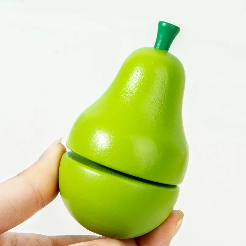 Holz Pretend Spielzeug Simulation Küche Klassisches Spiel Montessori Pädagogisches Spielzeug Für Kinder Kinder Geschenk Schneiden Obst Gemüse Set