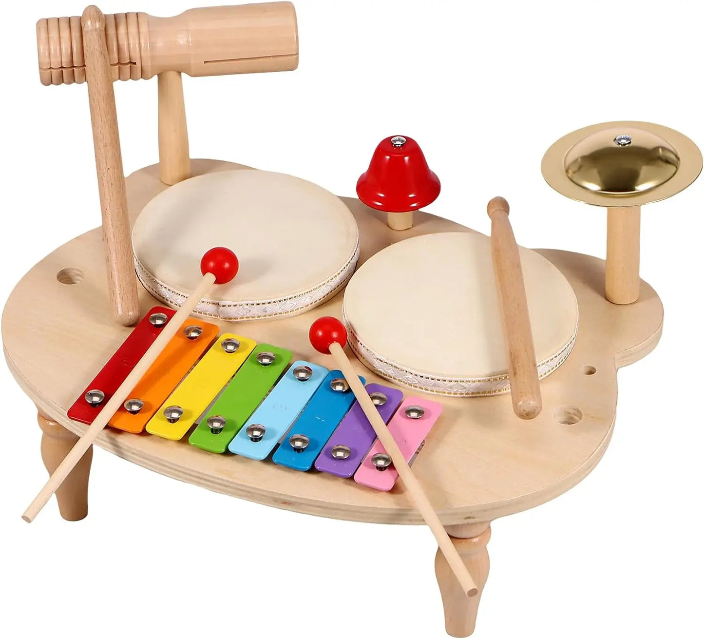 Holz Musik Spielzeug Für Babys kinder Multifunktionale Musik Klopfen Tisch Frühe Bildung Kinder Drum Set Musik Spielzeug Baby Geschenk