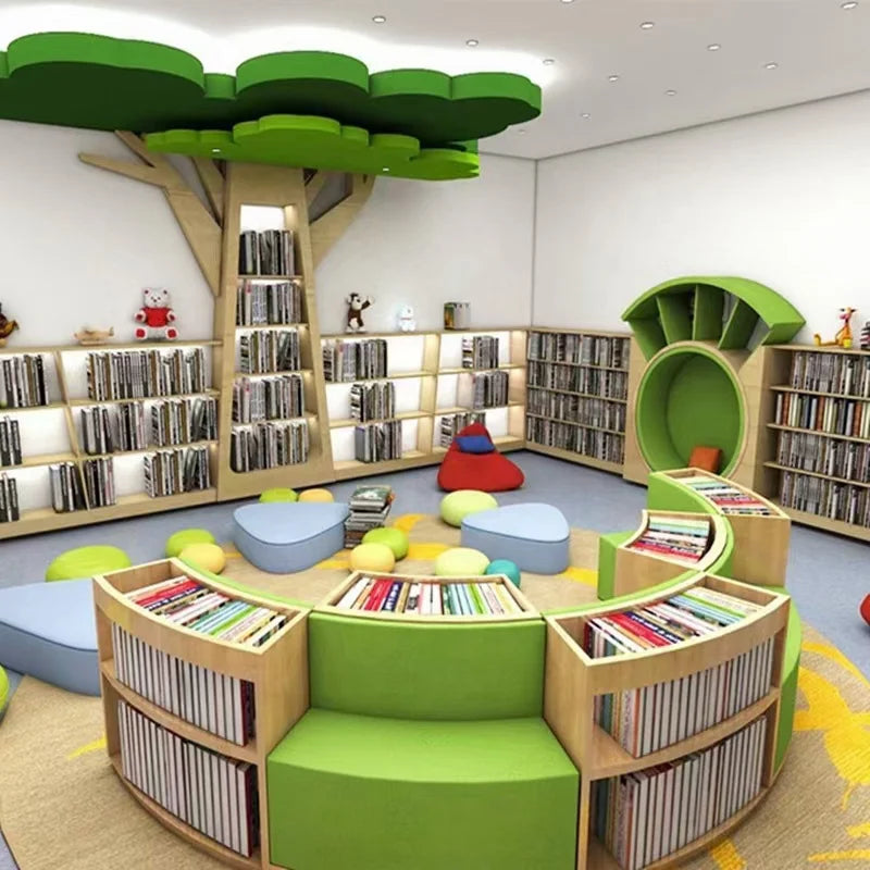 Benutzerdefinierte Baumhaus Dekoration Montessori Kinderzimmer Möbel Holz Lernen Ecke Bereich Versorgung Vorschulmöbel