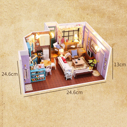 DIY Monicas Apartment - Puppenhäuser aus Holz im Miniatur inkl. Möbel
