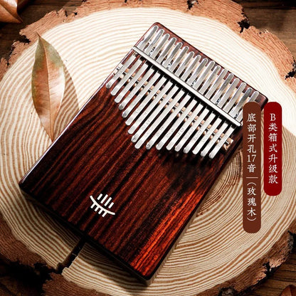 Hluru 17 21-Tasten-Kalimba, Daumenklavier, Musikinstrument, hochwertiges Holz, Kalimba 21-Tasten-Fingerklavier, tragbares Instrument für Anfänger