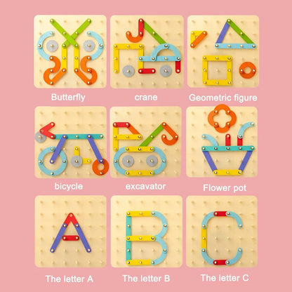 Montessori - Kreativ Board - Puzzle Stecker