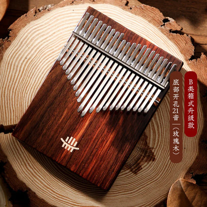 Hluru 17 21-Tasten-Kalimba, Daumenklavier, Musikinstrument, hochwertiges Holz, Kalimba 21-Tasten-Fingerklavier, tragbares Instrument für Anfänger