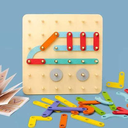 Montessori - Kreativ Board - Puzzle Stecker