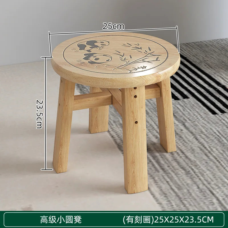 Massivholz kleiner Hocker Log einfacher niedriger Hocker Kinder kleiner Holz hocker nach Hause kleine Bank Schuh hocker Couch tisch runder Hocker