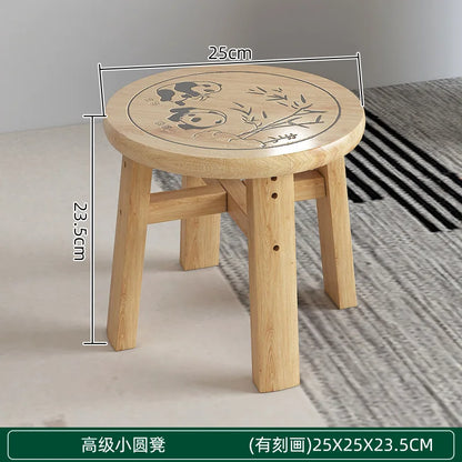 Massivholz kleiner Hocker Log einfacher niedriger Hocker Kinder kleiner Holz hocker nach Hause kleine Bank Schuh hocker Couch tisch runder Hocker