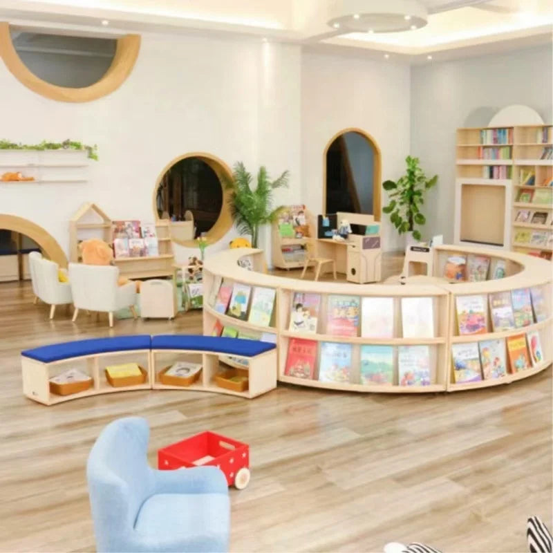 Benutzerdefinierte Baumhaus Dekoration Montessori Kinderzimmer Möbel Holz Lernen Ecke Bereich Versorgung Vorschulmöbel