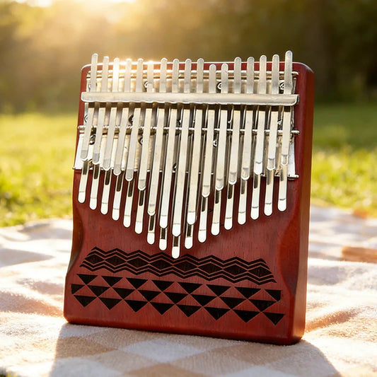 Kalimba 34-Tasten Daumenklavier Mbira Fingerklavier mit Koffer Musikinstrument Geschenk für Kinder Erwachsene Anfänger Professionell