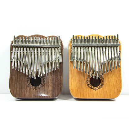 Massivholz-Kalimba, 34 Tasten, professionelles Kalimbas, kastenförmiges Daumenklavier, Erwachsene und Kinder, schwarze Walnuss-Tastatur, Musikinstrument