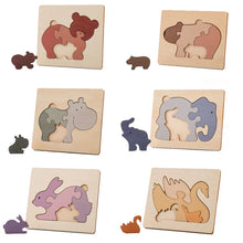 Lade das Bild in den Galerie-Viewer, Wooden Puzzle Montessori Cartoon Animals Colorful Early Learning Education Toys Tangram Puzzle Cognitive Toy Children Kids Gift
