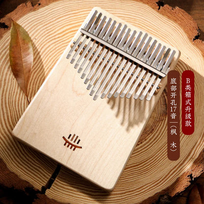 Hluru 17 21-Tasten-Kalimba, Daumenklavier, Musikinstrument, hochwertiges Holz, Kalimba 21-Tasten-Fingerklavier, tragbares Instrument für Anfänger