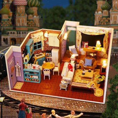DIY Monicas Apartment - Puppenhäuser aus Holz im Miniatur inkl. Möbel