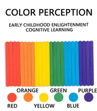 Lade das Bild in den Galerie-Viewer, Children&#39;s Rainbow Stick Thinking Puzzle Wooden DIY Ice Cream Stick Puzzle Challenge Table Games Montessori Educational Toys
