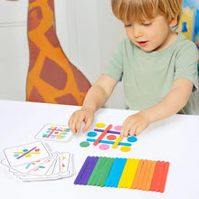 Lade das Bild in den Galerie-Viewer, Kinder Regenbogen Stick denken Puzzle Holz DIY Eis Stick Puzzle Herausforderung Tischspiele Montessori Lernspielzeug
