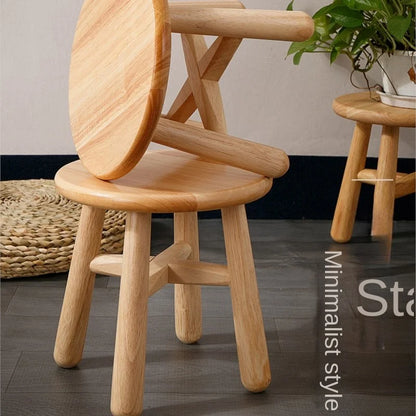 Massivholz kleiner Hocker Log einfacher niedriger Hocker Kinder kleiner Holz hocker nach Hause kleine Bank Schuh hocker Couch tisch runder Hocker