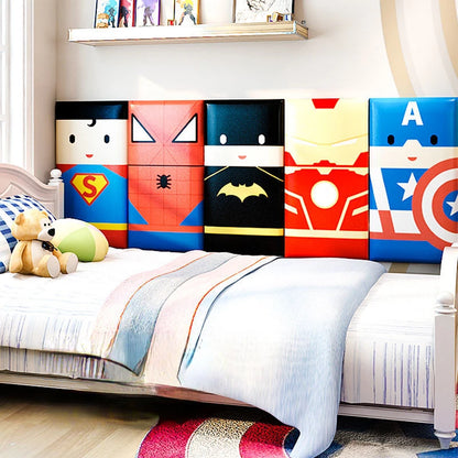 Cartoon Kinderzimmer Bett Kopfteil Junge Schlafzimmer möbel Antik ollision Wand paneele Cabecero Cama Kopfteil Tete de Lit