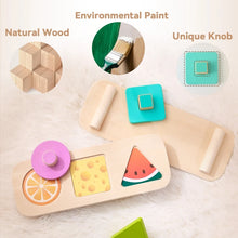 Lade das Bild in den Galerie-Viewer, Baby Montessori Toys Wooden Busy Board Sorting Stacking Fruit Blocks 1 Year Children Puzzle Sensor Early Educational Toy Gift
