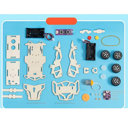 DIY Holz Fernbedienung Auto Holz Allradantrieb Racing Montage Wissenschaft Experiment Kits KINDER STEM Lernspielzeug