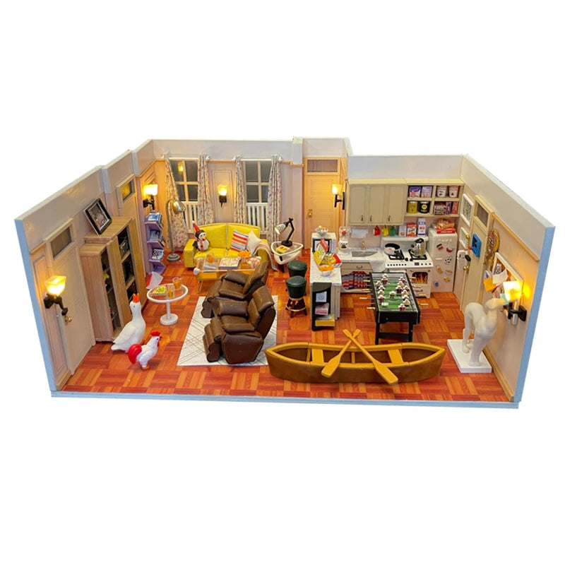 DIY Monicas Apartment - Puppenhäuser aus Holz im Miniatur inkl. Möbel