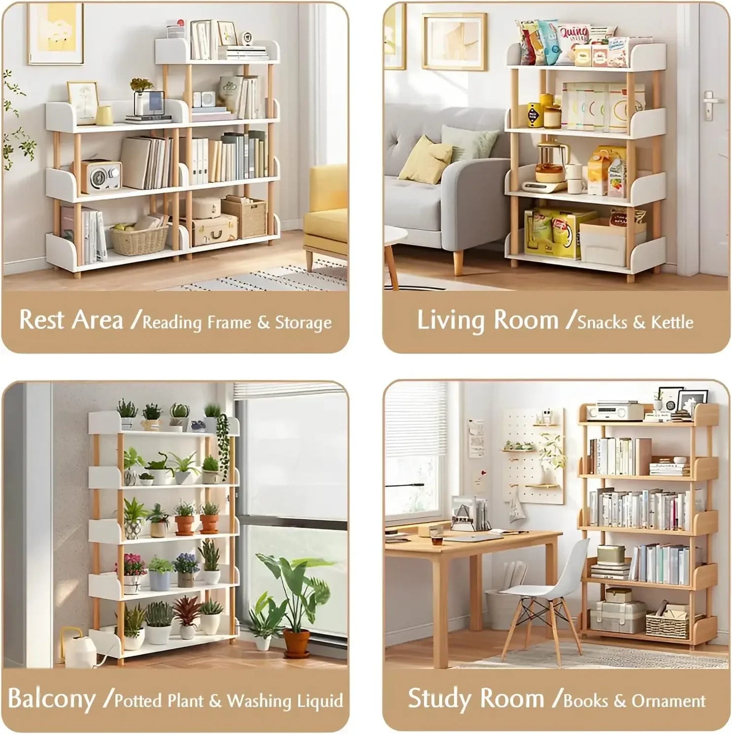 Wayifair Home Furniture Store Modernes Display-Bücherregal mit oberer Kante und Massivholzrahmen für Zuhause und Büro, Aufbewahrungsschrank