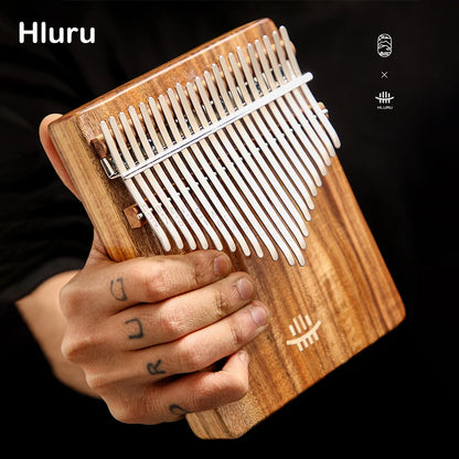 Hluru 17 21-Tasten-Kalimba, Daumenklavier, Musikinstrument, hochwertiges Holz, Kalimba 21-Tasten-Fingerklavier, tragbares Instrument für Anfänger