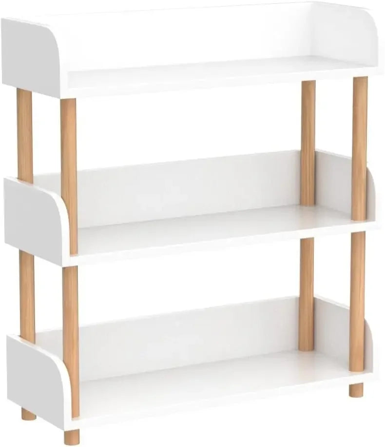 Wayifair Home Furniture Store Modernes Display-Bücherregal mit oberer Kante und Massivholzrahmen für Zuhause und Büro, Aufbewahrungsschrank