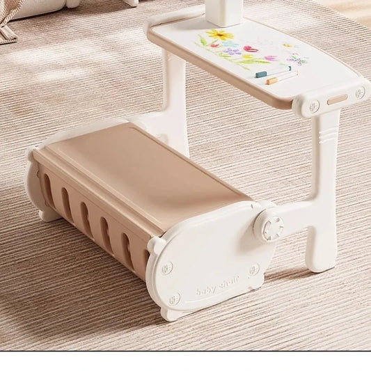 Kindertisch Montessori, höhenverstellbar, faltbar, Massivholz, Arbeitstisch, Spielzimmer, Schlafzimmer, Aufbewahrung, einfache Montage, Mesa Infantil