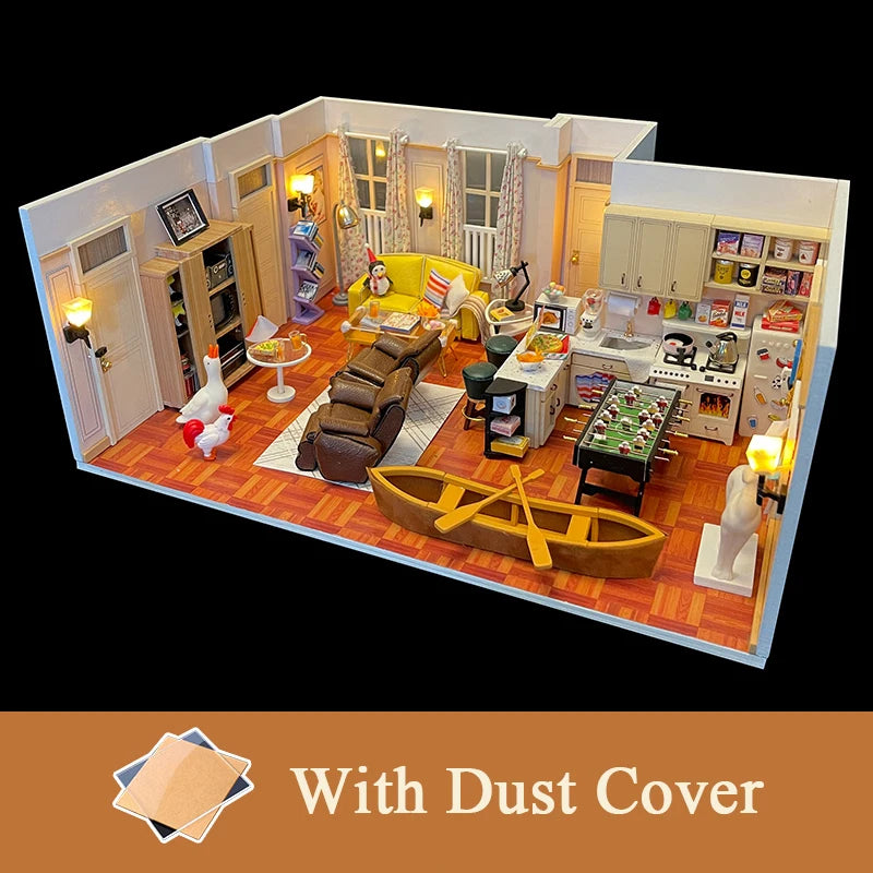 DIY Monicas Apartment - Puppenhäuser aus Holz im Miniatur inkl. Möbel