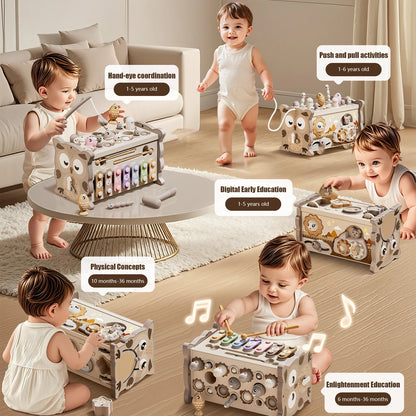 Montessori-Spielzeug für Kinder, magnetisch, Angeln, Eule, beschäftigt, Brett, Maulwurf, Spielnummer, Xylophon, sensorisch, pädagogisch, 3-Jahres-Geschenke für Kleinkinder