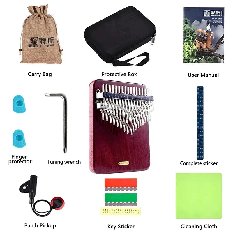 LINGTING Chromatische Kalimba 34 42 Tasten C Note Tragbare Daumenklavier Musiktastatur Professionelle Kalimba Musikinstrumente Geschenke