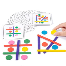 Lade das Bild in den Galerie-Viewer, Children&#39;s Rainbow Stick Thinking Puzzle Wooden DIY Ice Cream Stick Puzzle Challenge Table Games Montessori Educational Toys
