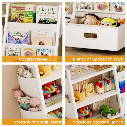 Modernes Kleinkind-Bücherregal für Kinderzimmer, Montessori-Spielzeug-Organizer mit Schublade, Kinderzimmer, Baby-Bücherregal, Kinder-Aufbewahrungsregal
