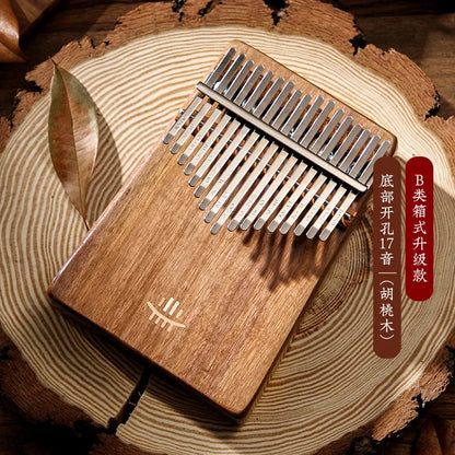 Hluru 17 21-Tasten-Kalimba, Daumenklavier, Musikinstrument, hochwertiges Holz, Kalimba 21-Tasten-Fingerklavier, tragbares Instrument für Anfänger