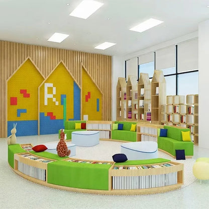 Benutzerdefinierte Baumhaus Dekoration Montessori Kinderzimmer Möbel Holz Lernen Ecke Bereich Versorgung Vorschulmöbel