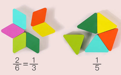 Children's Montessori Geometric Shape Wooden Puzzle Board Kindergarten Baby Early Education Cognitive Matching Toys