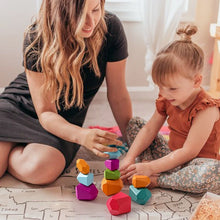 Lade das Bild in den Galerie-Viewer, Stapel Steine für Kinder - Pädagogisches Spielzeug im Nordic und Regenbogen Stil
