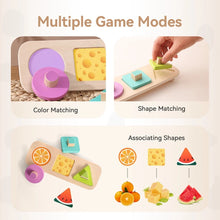 Lade das Bild in den Galerie-Viewer, Baby Montessori Toys Wooden Busy Board Sorting Stacking Fruit Blocks 1 Year Children Puzzle Sensor Early Educational Toy Gift
