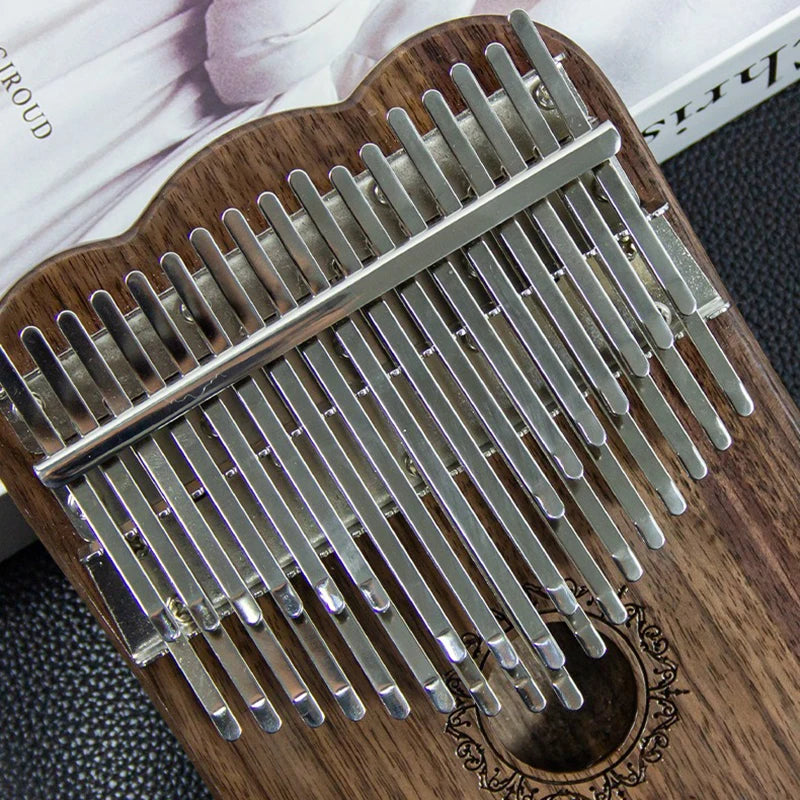 Massivholz-Kalimba, 34 Tasten, professionelles Kalimbas, kastenförmiges Daumenklavier, Erwachsene und Kinder, schwarze Walnuss-Tastatur, Musikinstrument