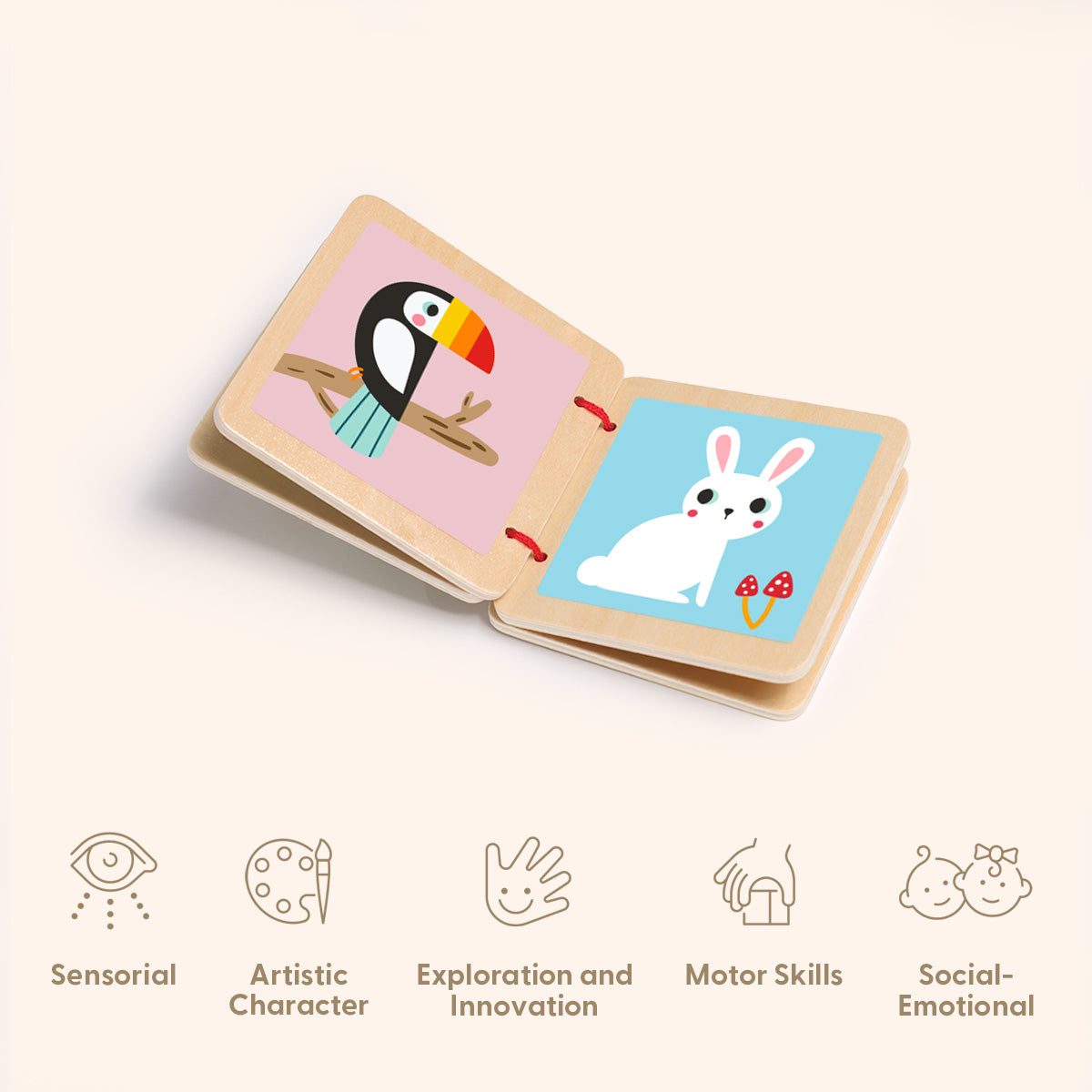 Montessori Educational Box, Babyspielzeug 7-12 Monate, 6 in 1 Lernspielzeug für Kleinkinder - Frühes Lerngeschenk