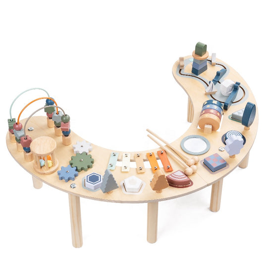 Montessori Kinder Aktivitätstisch  - Lernspielzeug mit Tisch für Kinder ab 1 Jahr