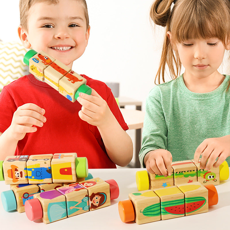 Drehpuzzle-Würfel – Knobelspiel für Kinder zum Drehen und Kombinieren