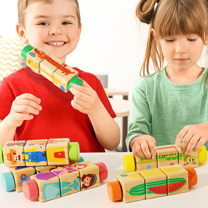 Drehpuzzle-Würfel – Knobelspiel für Kinder zum Drehen und Kombinieren